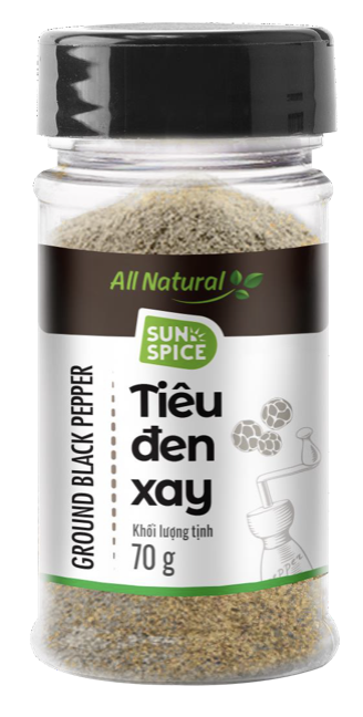 Black pepper in a 1000g bottle