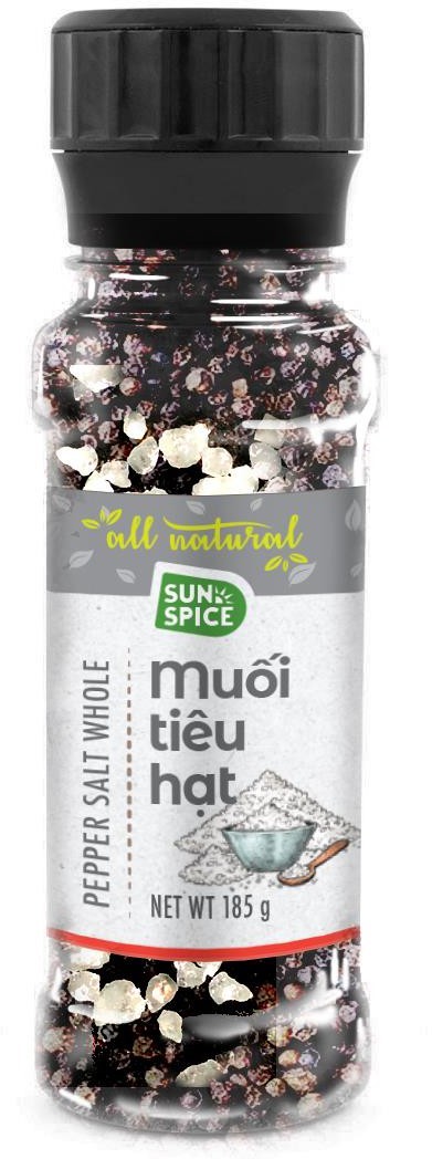 Mix Himalayan Crystal Salt and Black Peppercorn Grinder 185g