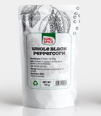 Black Peppercorn Zip Pouch 100g