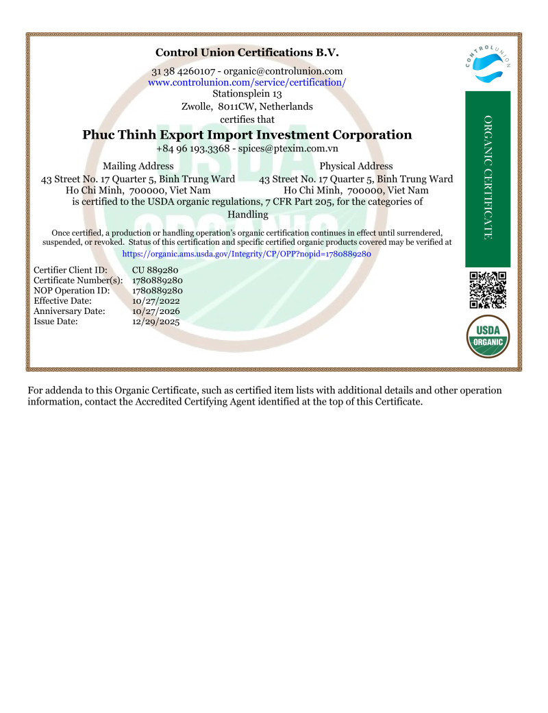 USDA ORGANIC