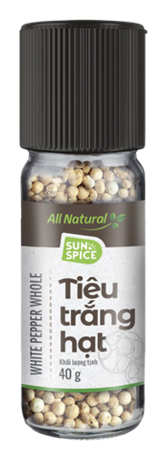 Black pepper in a 250g bottle