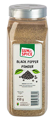 Black pepper in a 250g bottle